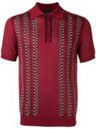 Prada Knitted Polo Shirt, Men's, Size: 52, Red, Silk/cotton/virgin Wool