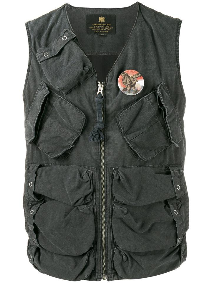 Neighborhood - Who Dares Wins Vest - Men - Cotton - L, Black, Cotton