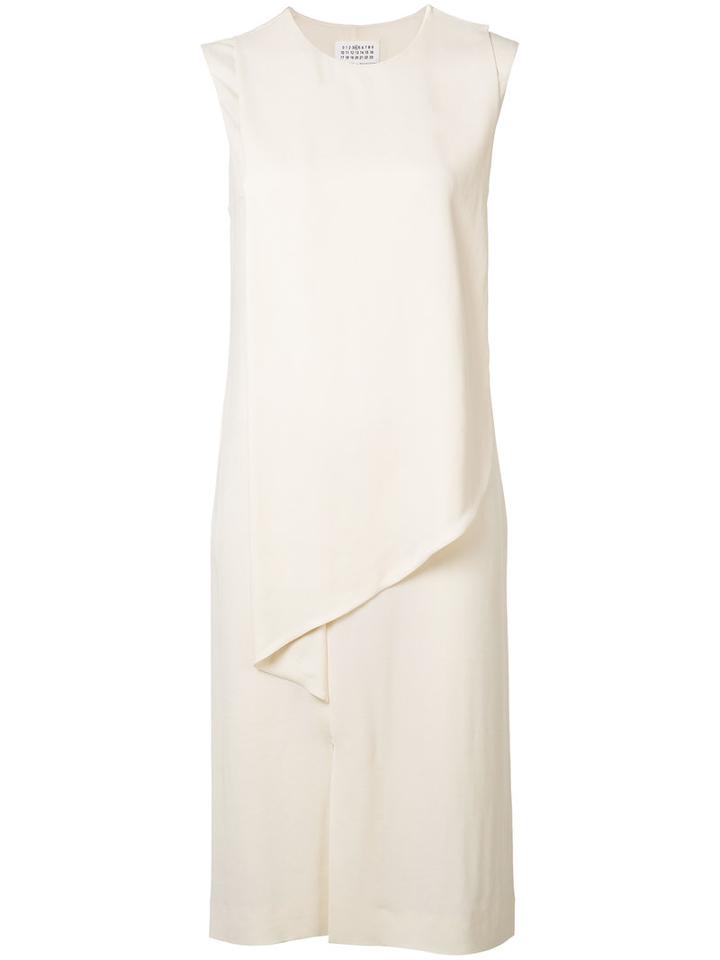 Maison Margiela Crepe Shift Dress, Women's, Size: 40, White, Viscose/spandex/elastane