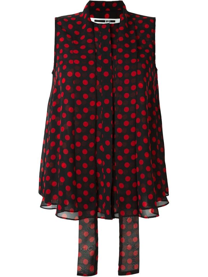 Mcq Alexander Mcqueen Polka Dot Sleeveless Shirt