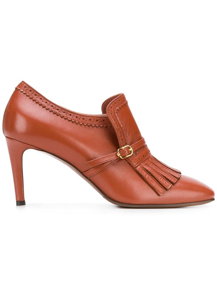 L'autre Chose Fringe Detail Pumps - Brown
