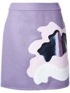 Mary Katrantzou 'peridot' Reflective Applique Skirt - Pink & Purple