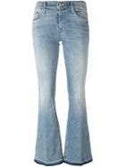 Mother Stonewashed Flared Jeans, Women's, Size: 29, Blue, Cotton/polyester/spandex/elastane