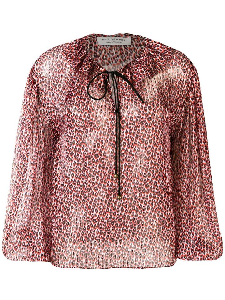 Philosophy Di Lorenzo Serafini Animal Print Blouse - Red