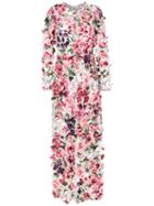 Dolce & Gabbana Appliqué Floral Dress - Pink