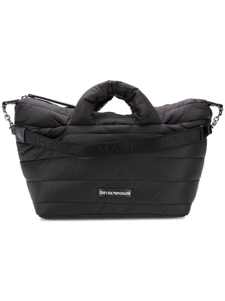 Emporio Armani Padded Tote Bag - Black