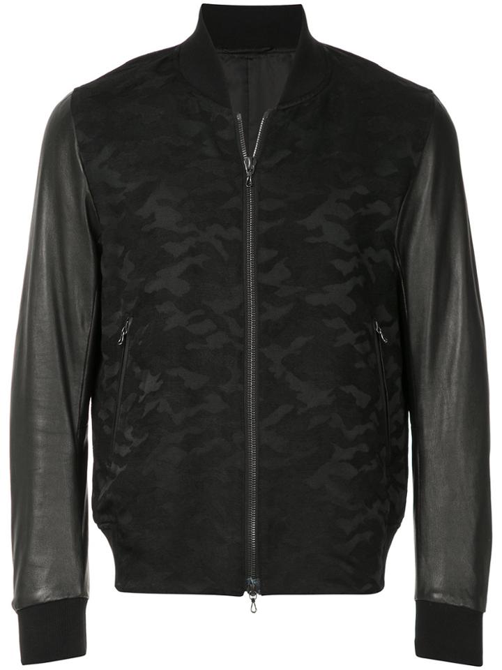 Kazuyuki Kumagai Camouflage Print Bomber Jacket - Black