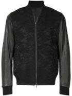 Kazuyuki Kumagai Camouflage Print Bomber Jacket - Black