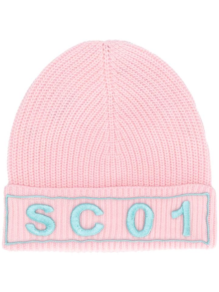 Semicouture Logo Embroidered Hat - Pink & Purple