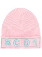 Semicouture Logo Embroidered Hat - Pink & Purple