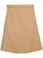 Rosetta Getty Tailored Skirt, Women's, Size: 10, Brown, Polyester/viscose/wool