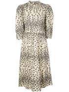 Sea Leopard Midi Dress - Neutrals