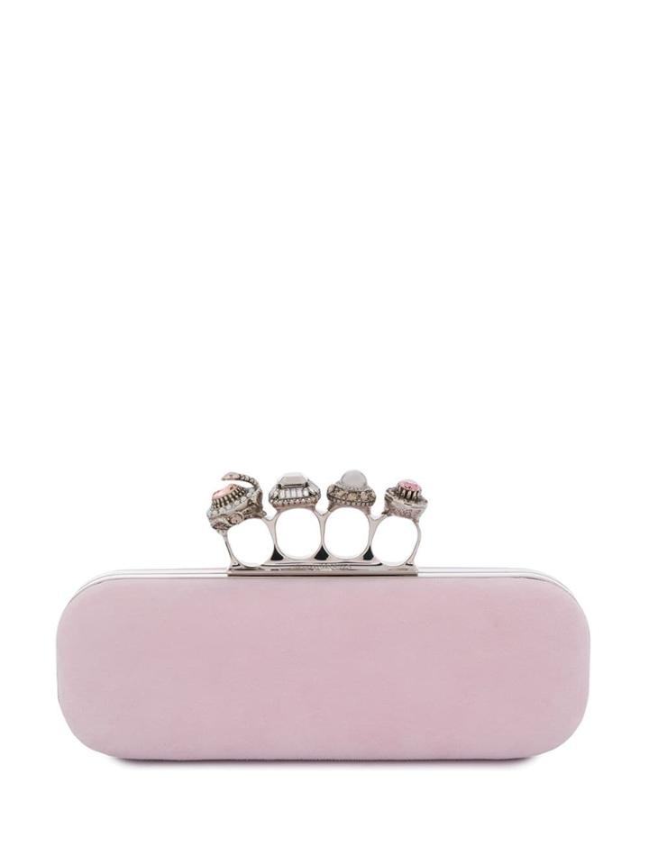 Alexander Mcqueen Four Ring Clutch - Pink