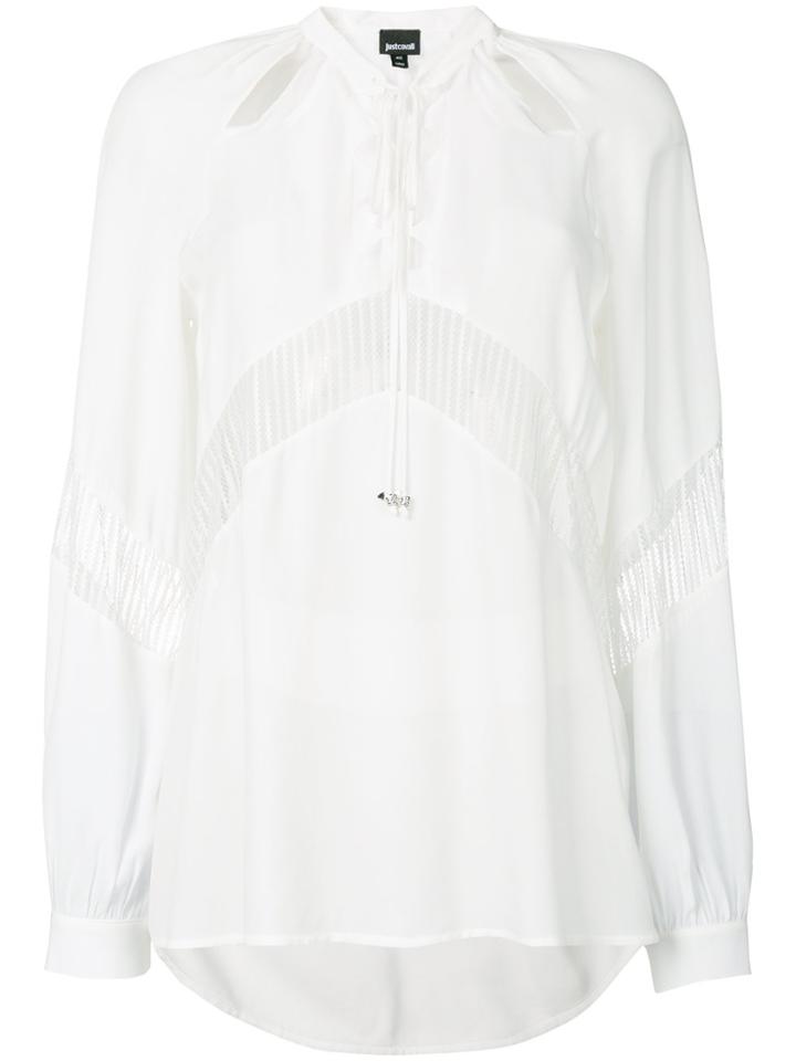 Just Cavalli Lace-up Detail Shirt - White
