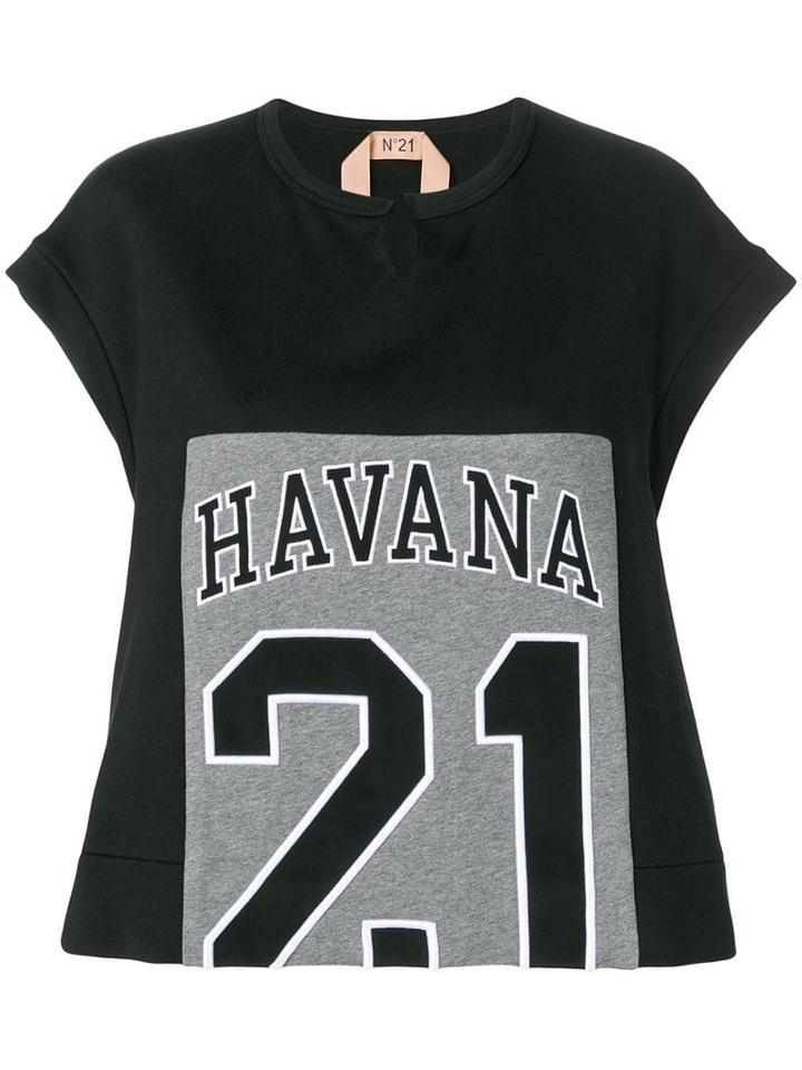 Nº21 Havana 21 Print T-shirt - 9000 Black