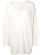 The Row V-neck Sweater - White