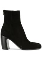 Ann Demeulemeester Curved Heel Ankle Boots - Black