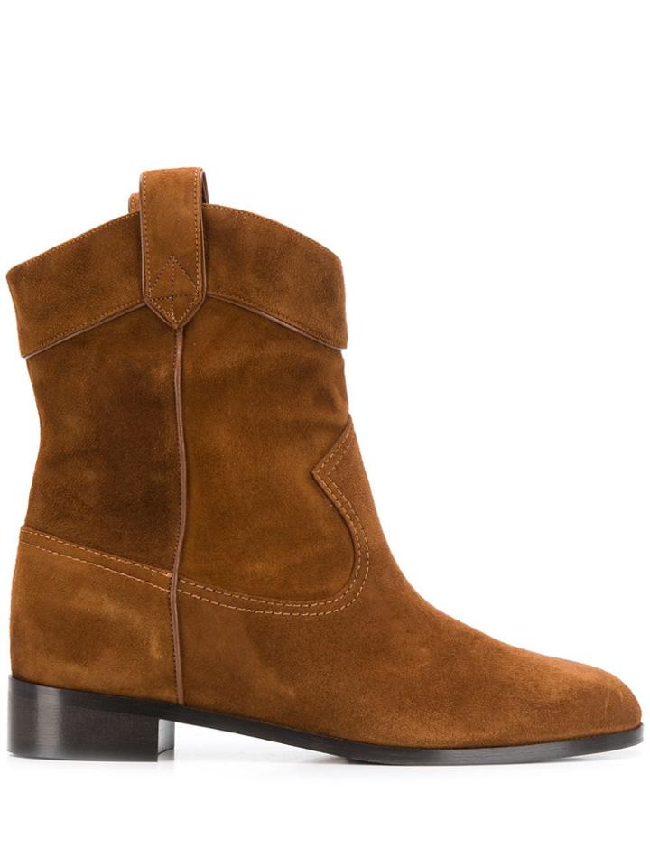 Aquazzura Cowboy Style Boots - Brown