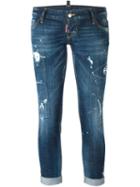 Dsquared2 Pat Jeans, Women's, Size: 42, Blue, Cotton/spandex/elastane/polyester