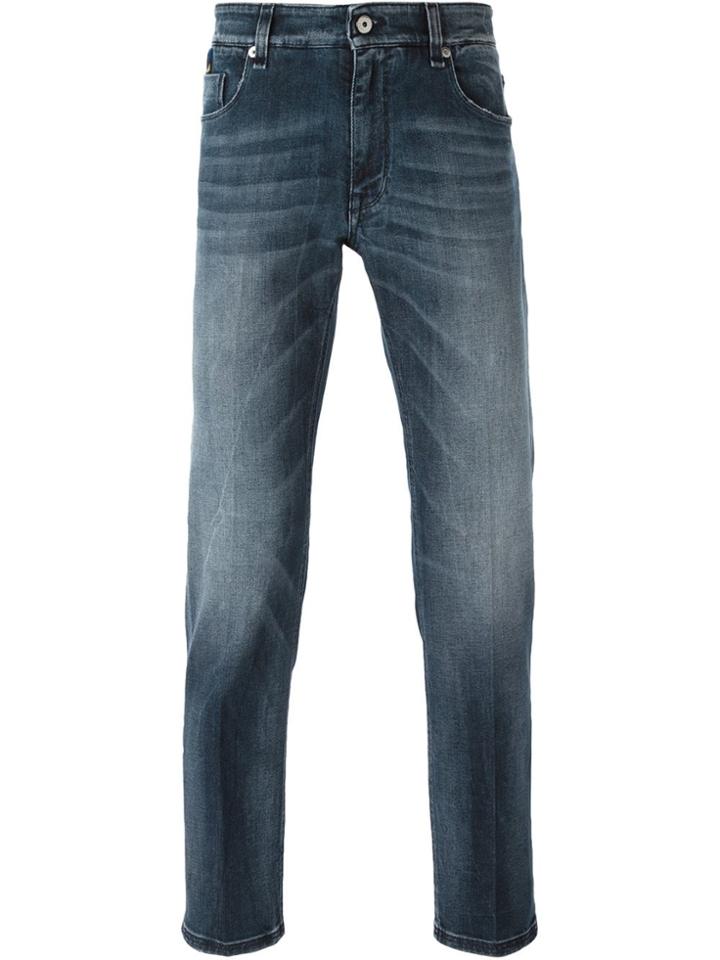 Fendi Slim Bag Bug Jeans - Blue