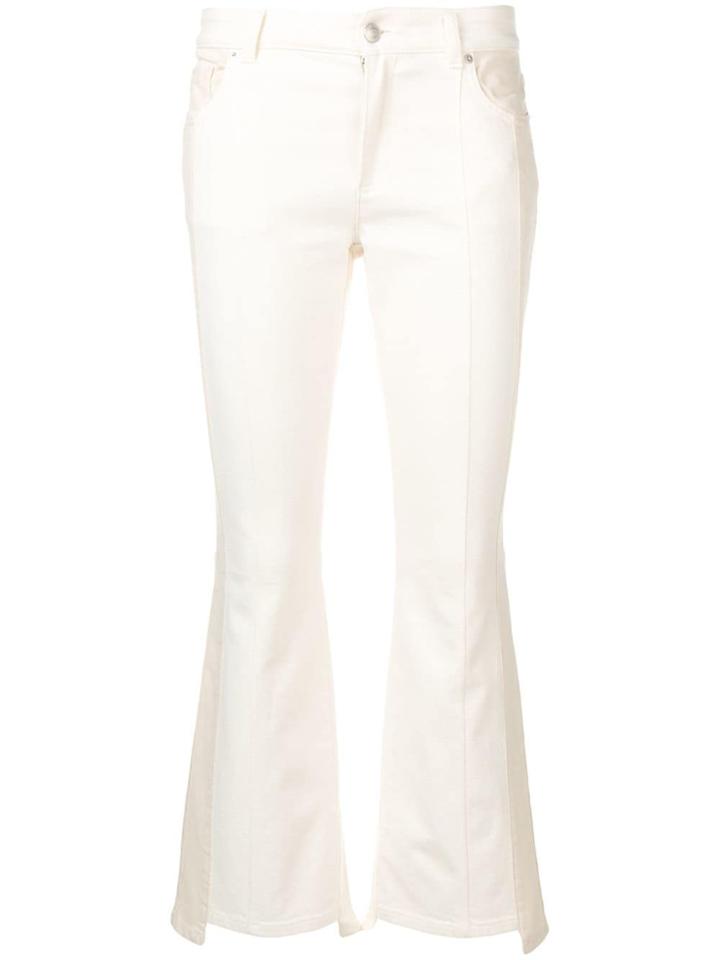 Alexander Mcqueen Cropped Flared Jeans - White