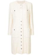 Chanel Vintage Long Sleeve Coat Jacket - Neutrals