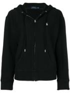 Polo Ralph Lauren Front Logo Zipped Hoodie - Black