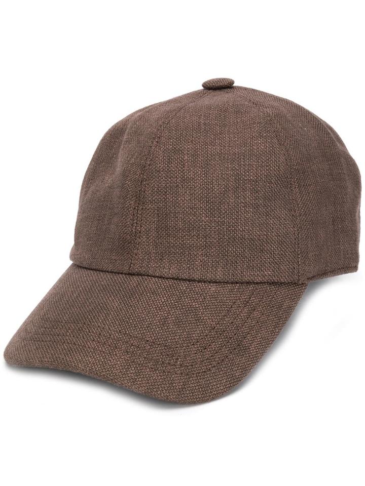 Brunello Cucinelli Hopsack Baseball Cap - Brown