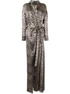 Alexandre Vauthier Draped Centre Slit Evening Gown - Brown