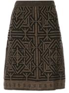 Fendi Vintage Logo Skirt - Brown
