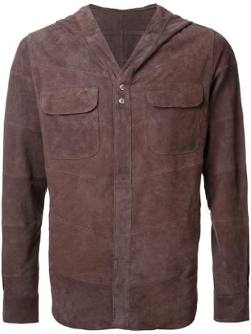 Marea Erre V Neck Shirt, Men's, Size: Large, Brown, Goat Skin