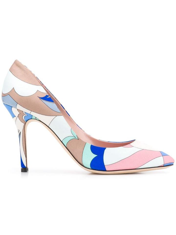 Emilio Pucci Acapulco Print Pumps - Neutrals