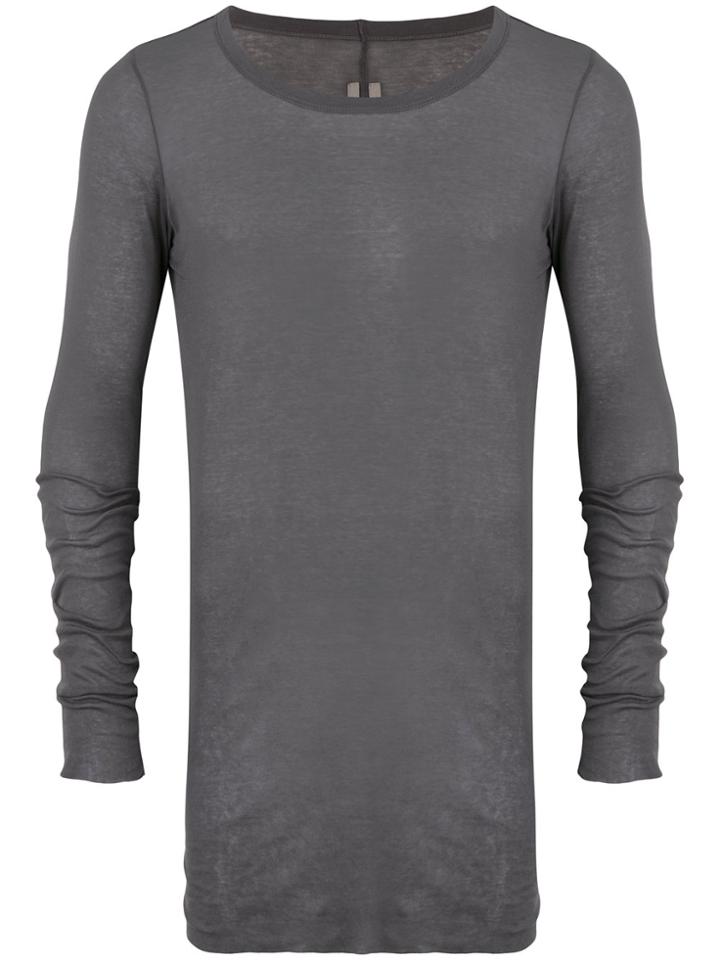 Rick Owens Sheer Crew Neck Sweater - Grey