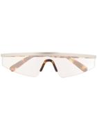 Courrèges Eyewear Oversized Frosted Sunglasses - Brown