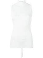 Proenza Schouler Lace-up Back Tank Top, Women's, Size: Medium, White, Viscose/polyester