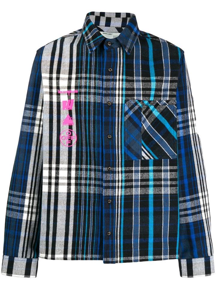 Off-white Mariana De Silva Printed Plaid Shirt - Blue