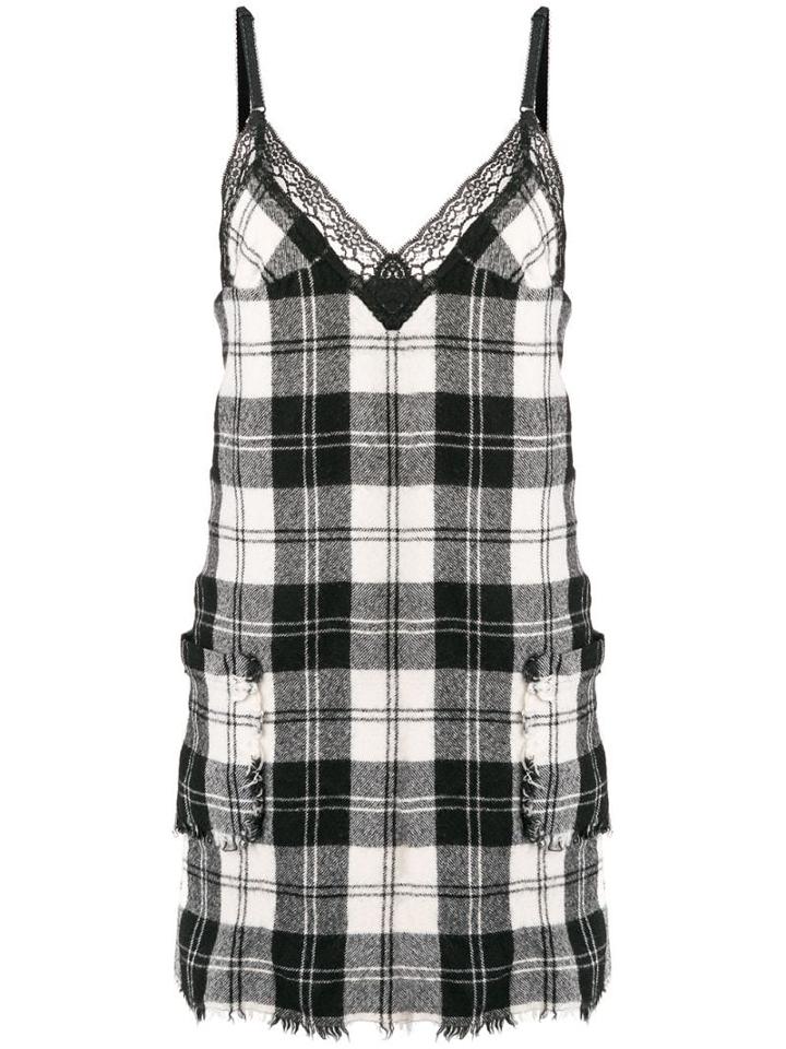 Junya Watanabe Comme Des Garçons Pre-owned Distressed Plaid Dress -