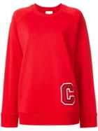 Ck Calvin Klein C Logo Patch Sweatshirt - Red