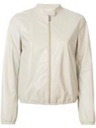 Prada Cropped Leather Jacket - Nude & Neutrals