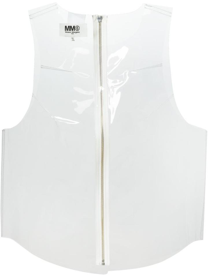 Mm6 Maison Margiela Zipped Sleeveless Top