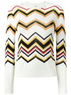 Vanessa Bruno Athé Chevron Knit Jumper, Women's, Size: Medium, Nude/neutrals, Merino