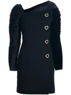 Versace Vintage Structured Buttoned Dress - Black
