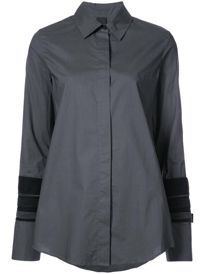 Vera Wang Layered Cuff Detail Shirt - Grey