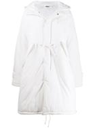 Mm6 Maison Margiela Padded Hooded Oversized Coat - White