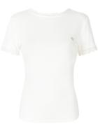 Philipp Plein Lace Crochet Trimmed Top - White