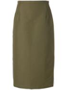 Nº21 Stripe Panel Pencil Skirt - Green