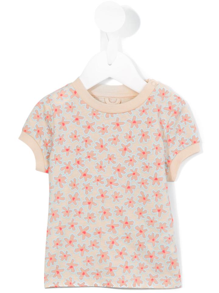 Stella Mccartney Kids - Floral Print T-shirt - Kids - Cotton - 18 Mth, Nude/neutrals