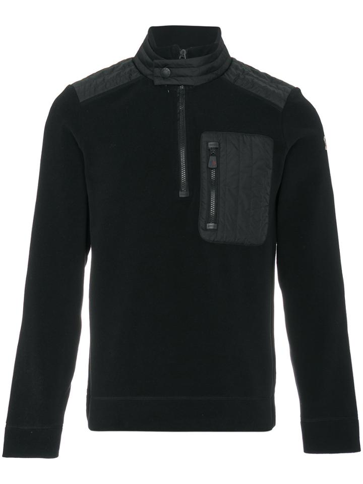 Moncler Grenoble Zipped Fleece Sweatshirt - Black