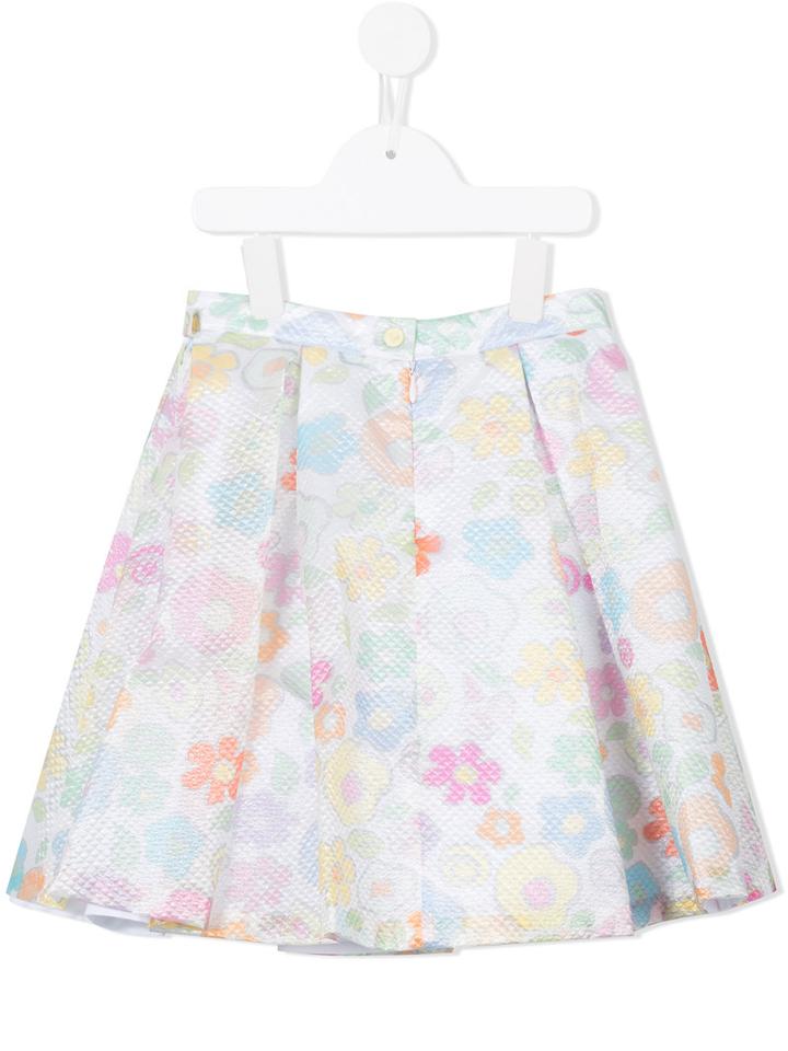 Valmax Kids - Floral Embroidered Skirt - Kids - Cotton/polyamide - 8 Yrs