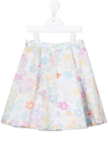 Valmax Kids - Floral Embroidered Skirt - Kids - Cotton/polyamide - 8 Yrs